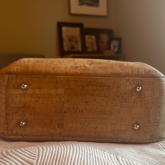 Tan Corkor Satchel Bag made in Portugal Vegan Eco Friendly - Picture 4 of 13